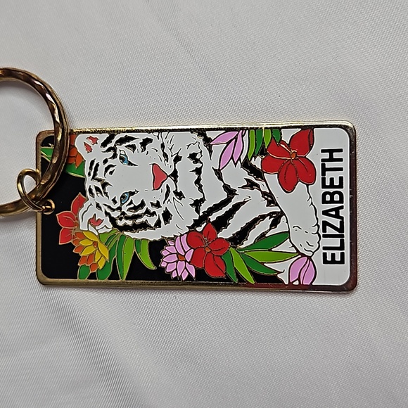 Siegfried & Roy Name plate keyring " Elizabeth " the mirage *las Vegas - Picture 2 of 7